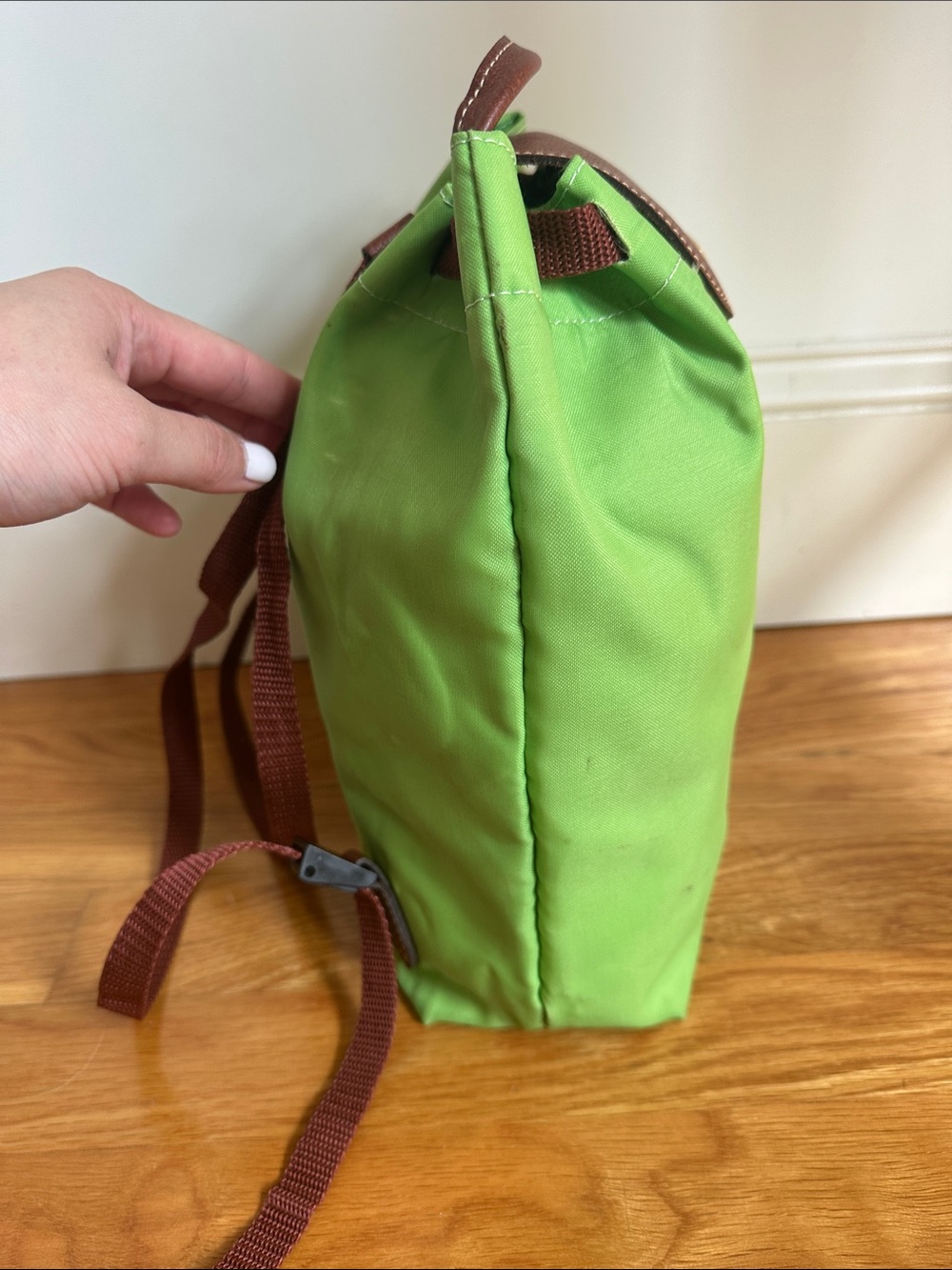 Lime green longchamp backpack - Picture 5 of 14